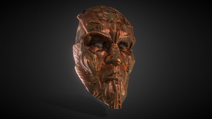 Ancient Cyberman Warrior Mask 3D Model