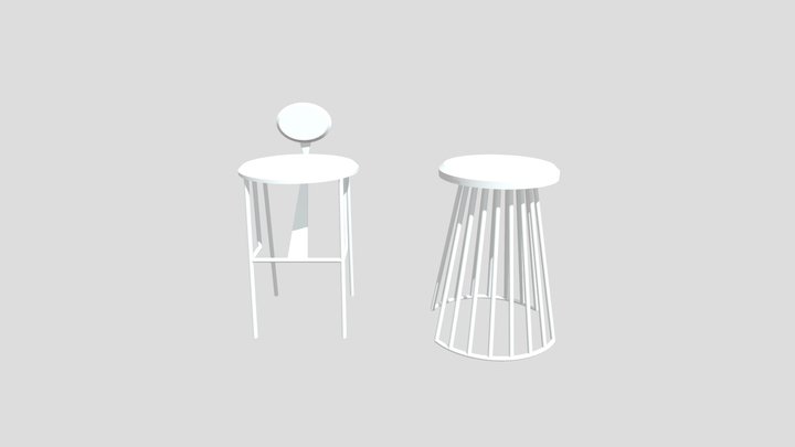 BAR Stool 3D Model