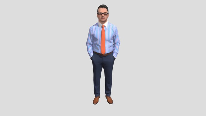 Executive_in_ Blue_obj – Gratis 3D-model STL