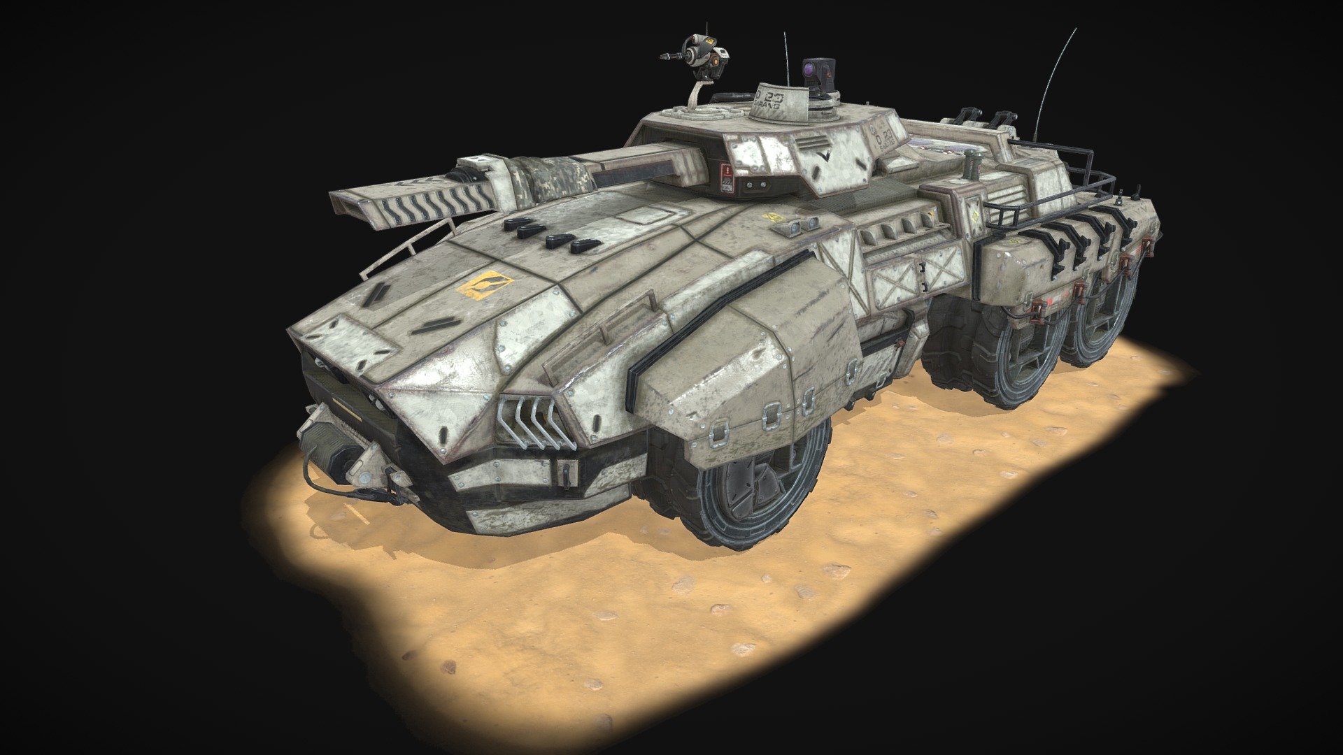 3D model Sci-Fi Tank 2 VR / AR / low-poly