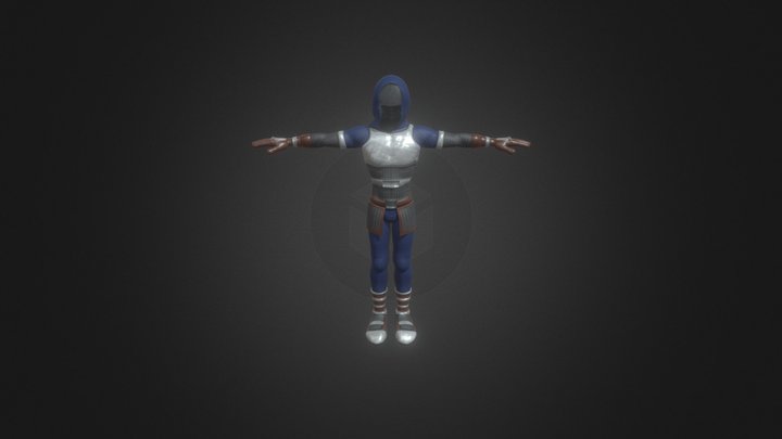 Sci-Fi Fantasy Character Rigged 3D Model