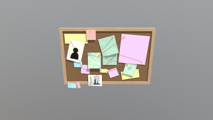 Bulletin Board 3D Model
