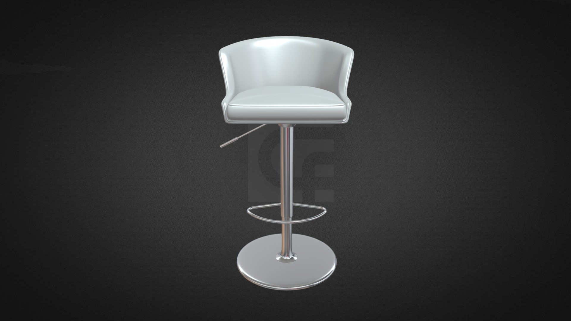 3D model Oakley Stool Hire - This is a 3D model of the Oakley Stool Hire. The 3D model is about a light bulb on a black background.
