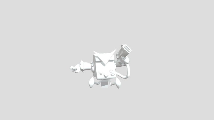 Virus 8-Bit Lose Animation 3D Model