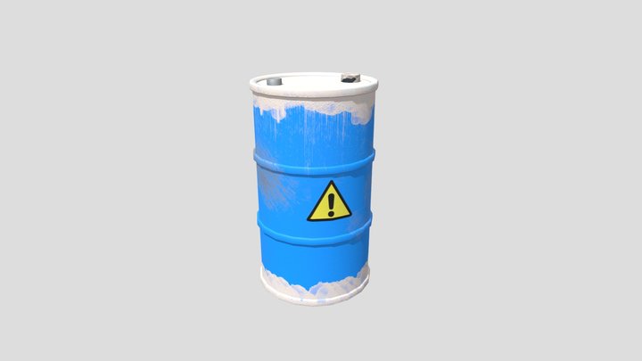Nuclear Winter Waste Barrel 3D Model