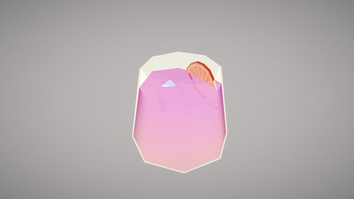 DrinkWithOrangeslice 3D Model