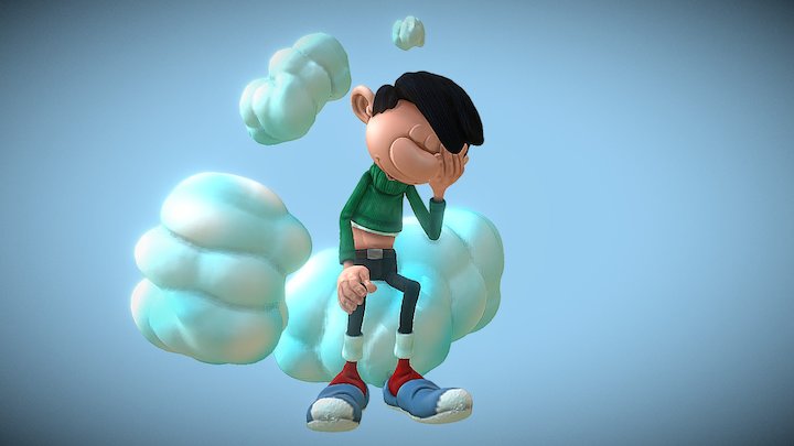 Gaston Lagaffe 3D Model