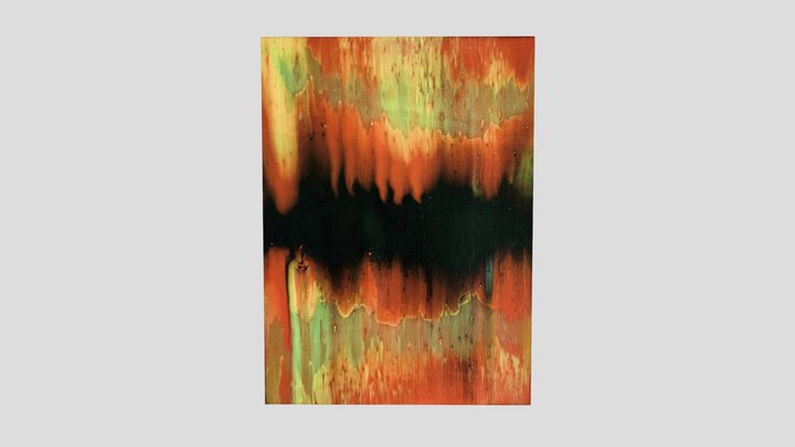 picture painting abstract broken black 3D Model
