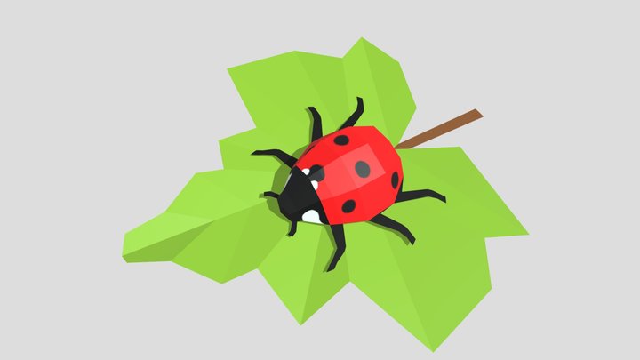 Low poly Ladybug 3D Model
