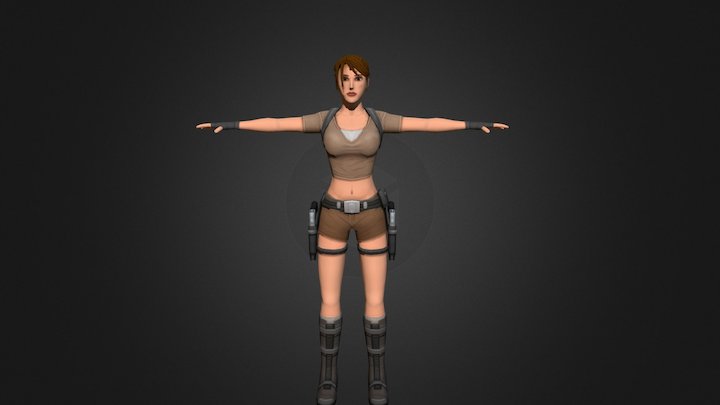 Lara Croft Neutral 3D Model