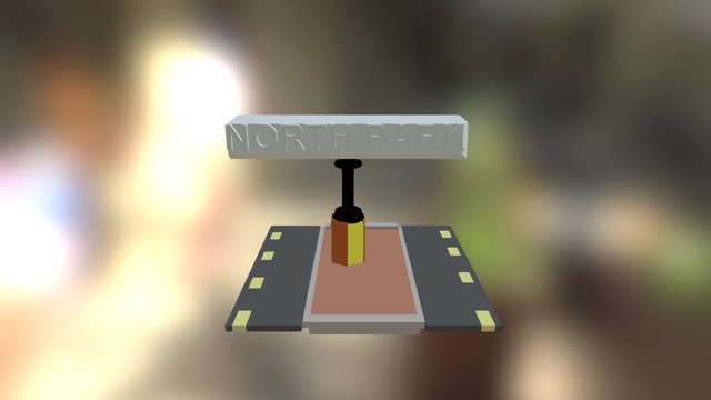 North Park Sign by Tiare 3D Model