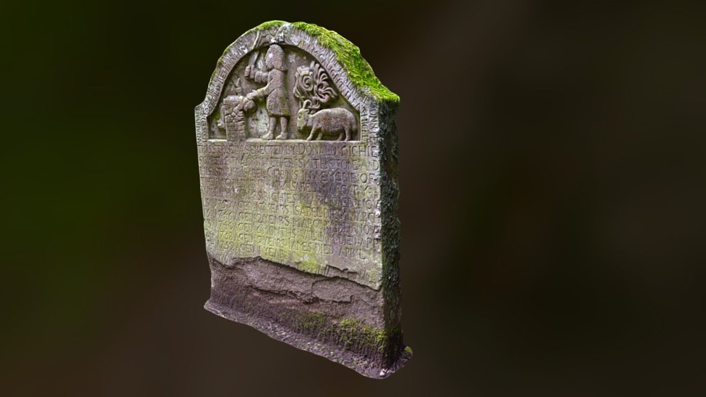 Memorial from Lundie Church, Angus, Scotland