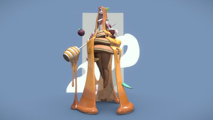 Honey Berry Princess - Stylized Character 3D Model