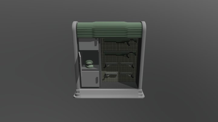 Sci-Fi Weapons Locker 3D Model
