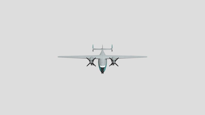 Twin Tail Passenger Aircraft