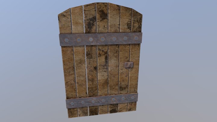 Wooden door. 3D Model