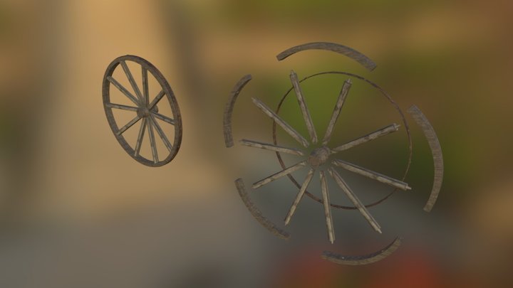 Roda de raio (carro de cavalos) 3D Model