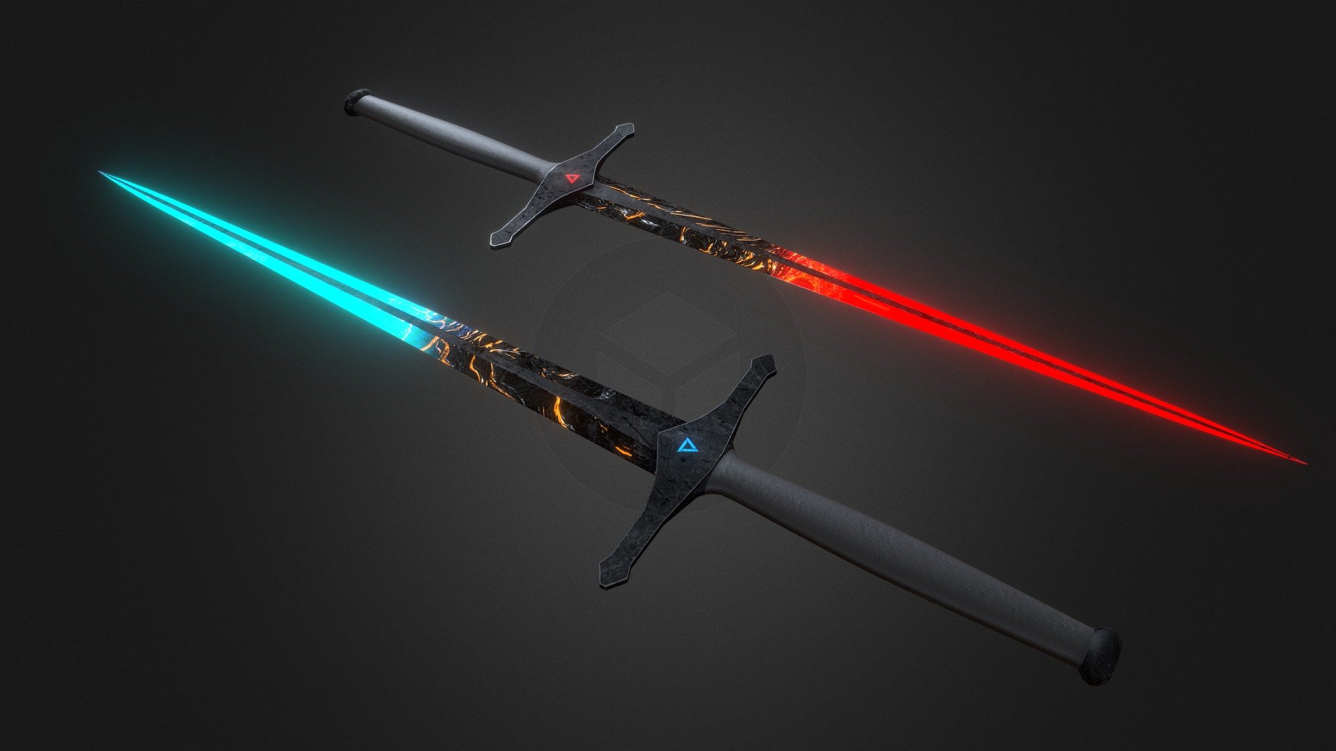 Metal Swords - 3D model by ROHIT3DMODELS (@Rohit3Dasset) [e177d79 ...