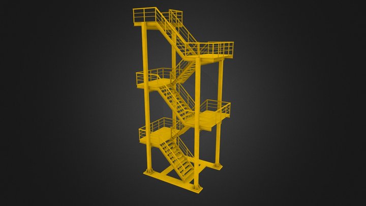 Industrial Stair 2.0 3D Model