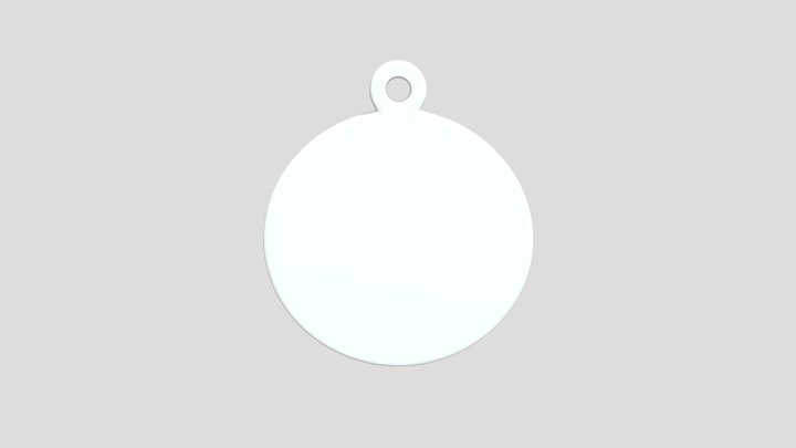 Circular Keychain Base for Sculpting 3D Model