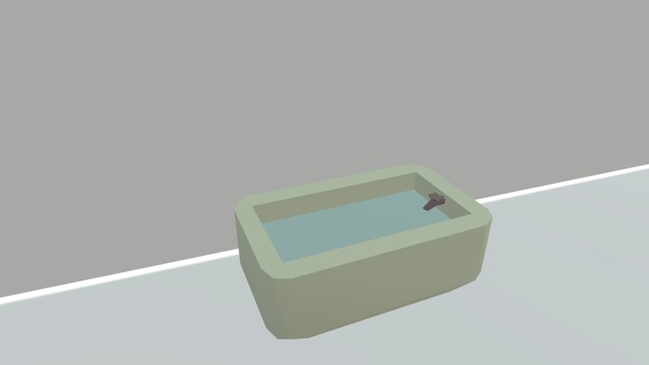 bathtub low poly 3D Model