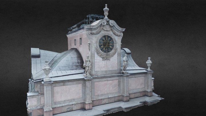 the Marble palace clock 3D Model