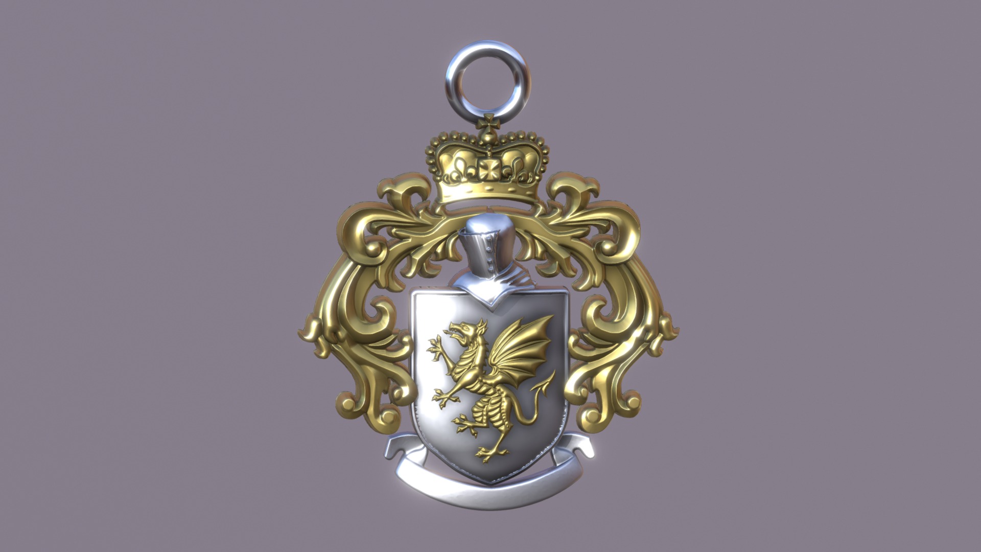 3D model Coat Of Arms - This is a 3D model of the Coat Of Arms. The 3D model is about a light bulb with a bird on it.