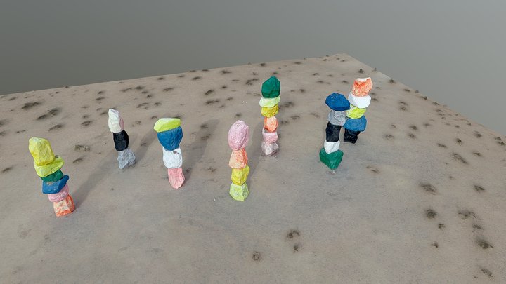 Seven Magic Mountains Las Vegas, NV 3D Model