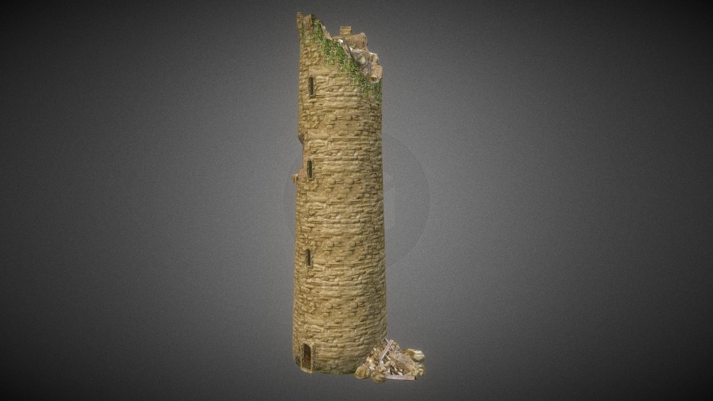 Stone tower low poly