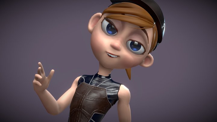 MAX the hoverboard girl "Rigged/Maya" 3D Model