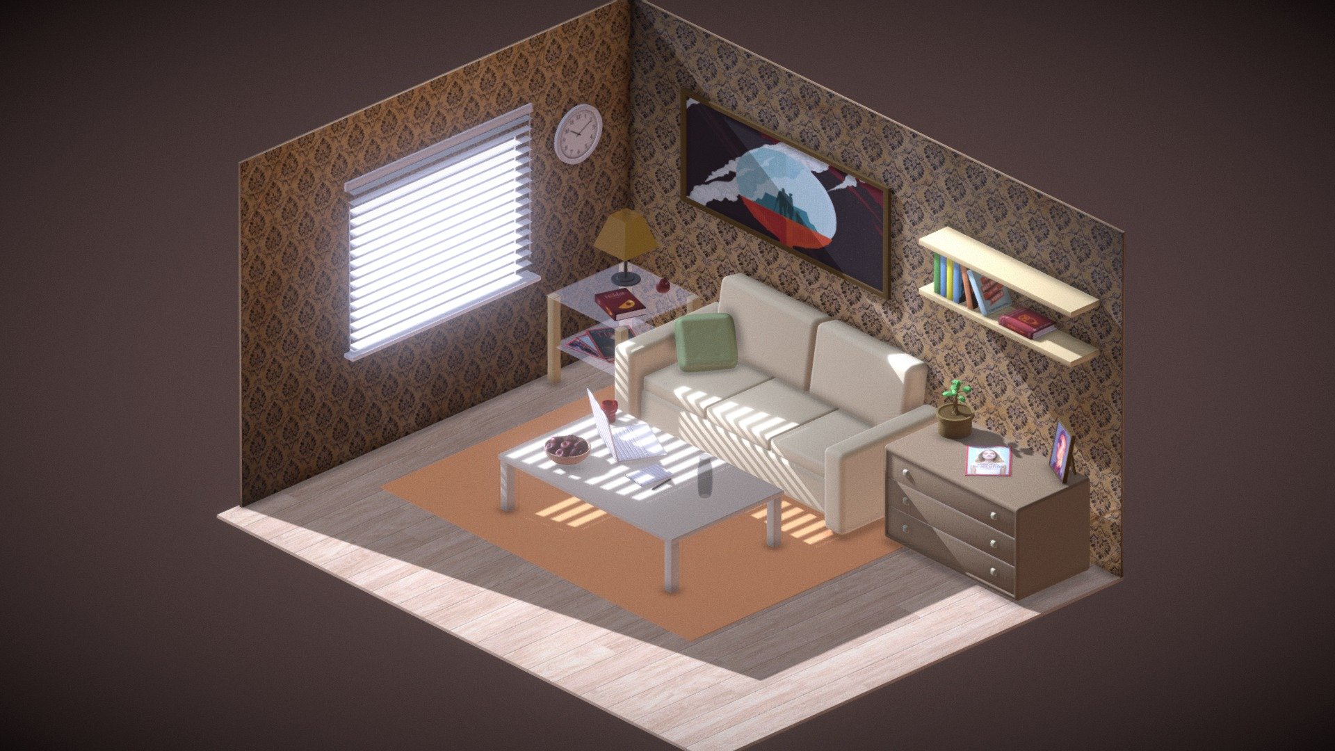 Isometric Room 3d