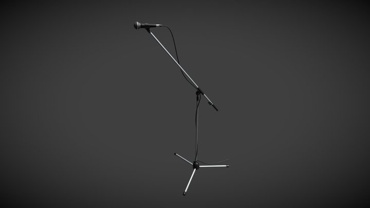 Microphone Stand 3D Model