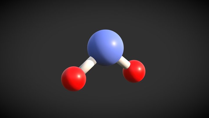 H2O Molecule 3D Model