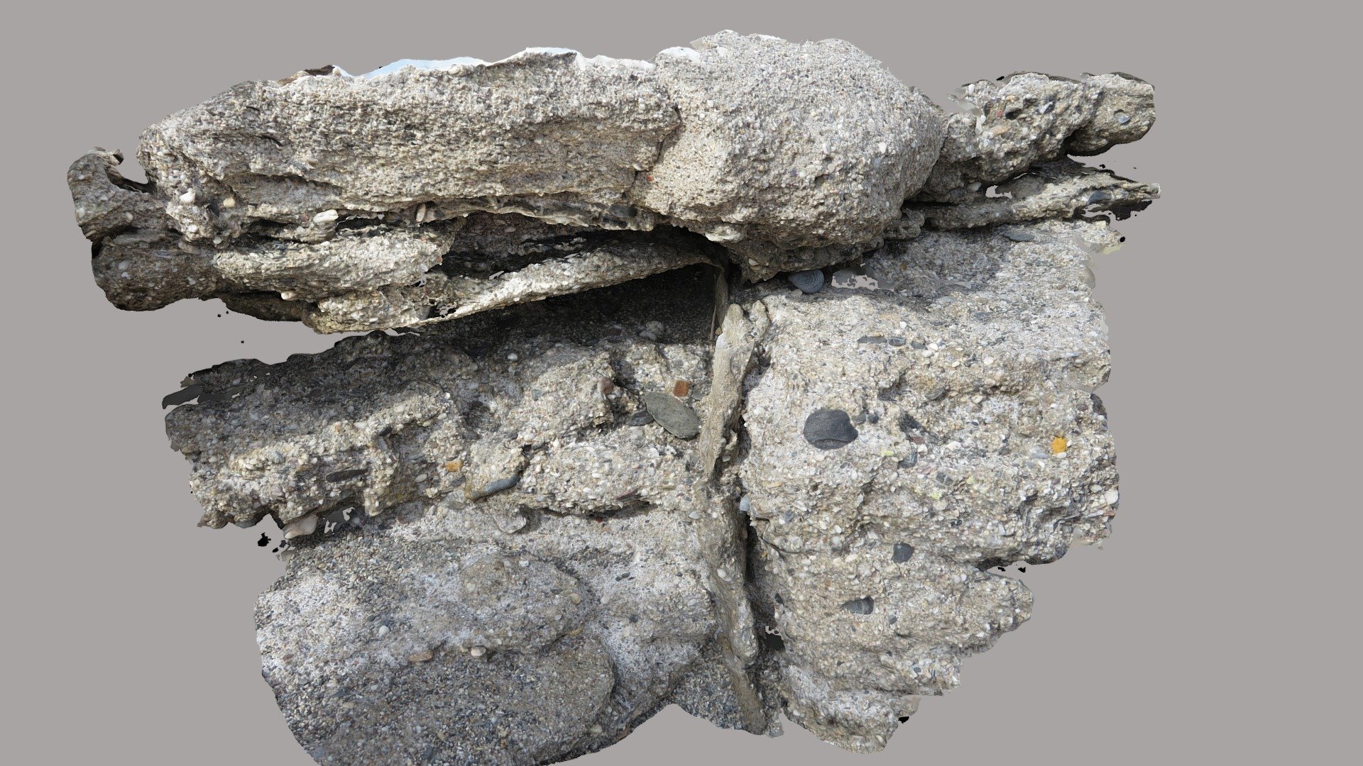 Clastic dyke in marine terrace, Spain