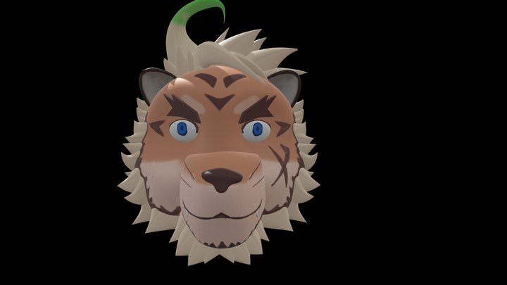 Hombre Tigre Head 3D Model