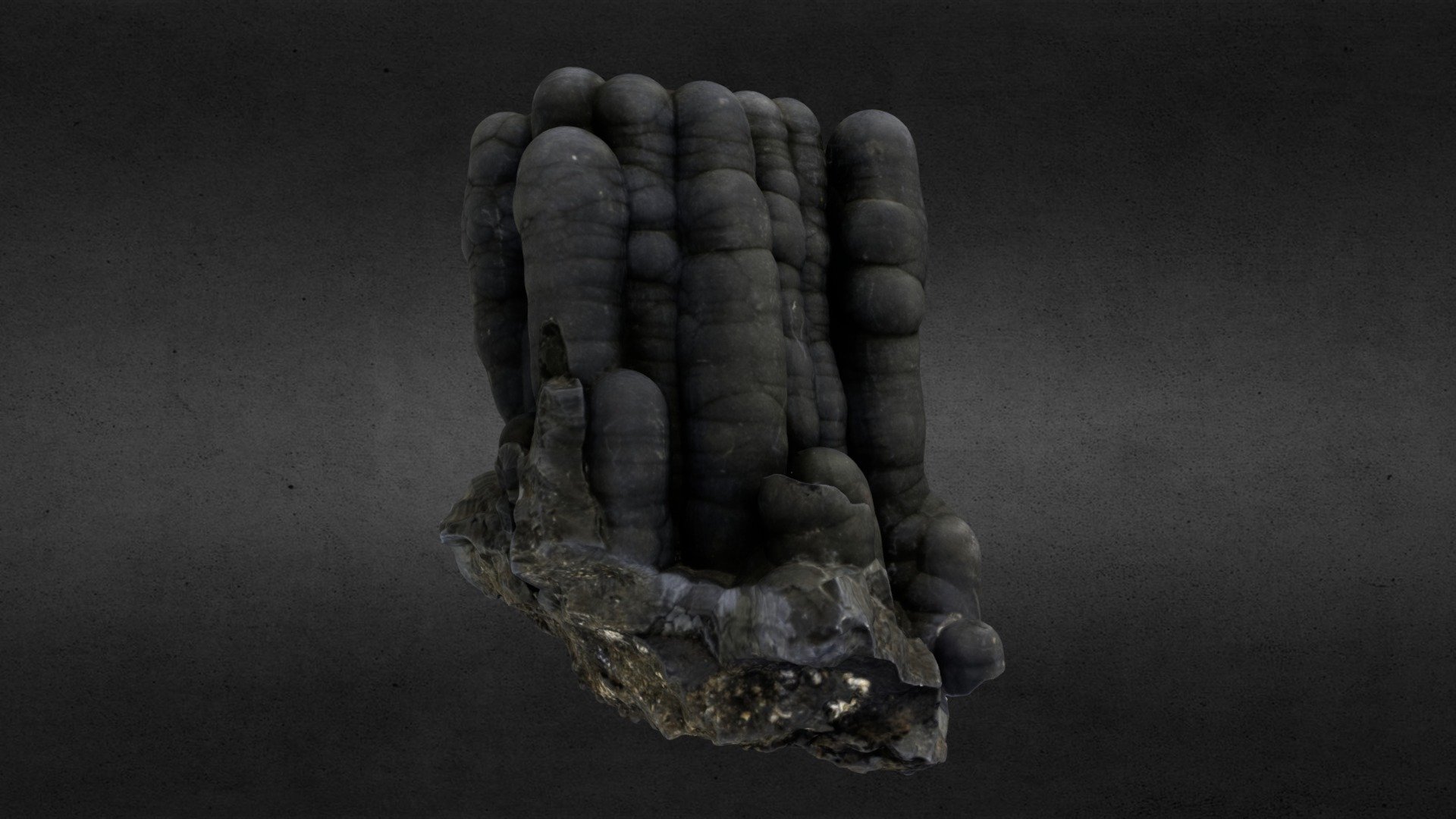Pirolusita 11,0 x 10,5 x 9,0 cm — Sketchfab embed 3D viewer