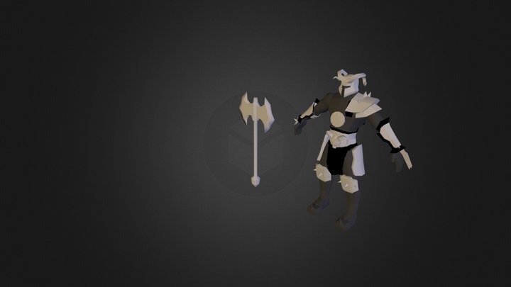 Barbarian_Low Poly Game Character 3D Model
