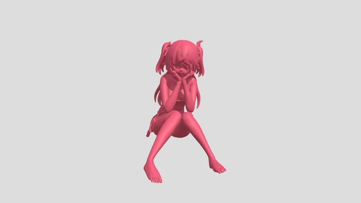 cartoon girl 3D Model
