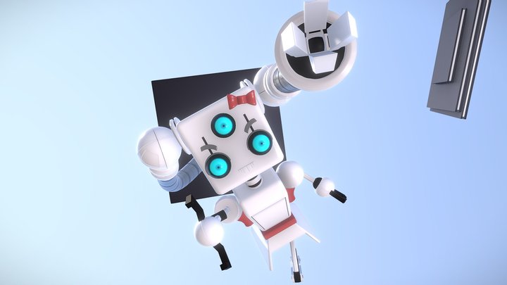 Robo Lass Pose 2 3D Model