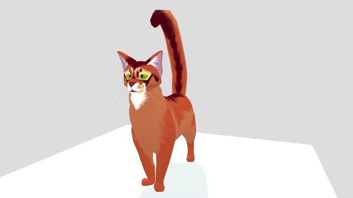 Somali Cat Animated ver 1.2 3D Model