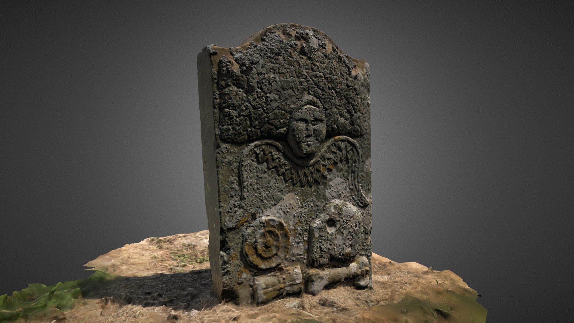 Gravestone Hume Kirkyard, Scottish Borders. — Sketchfab embed 3D viewer