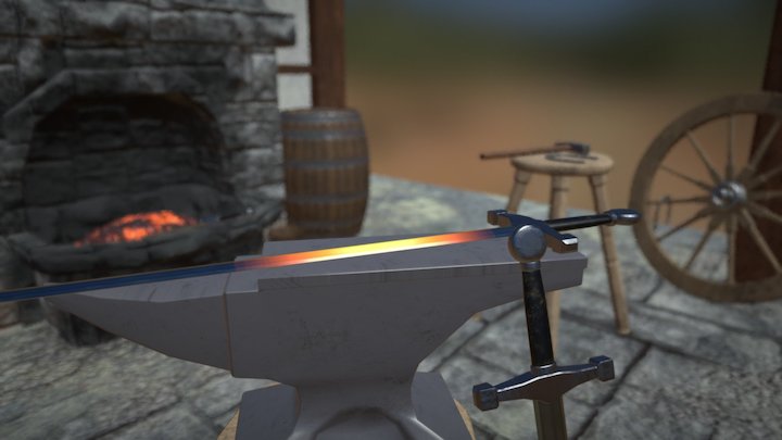 Blacksmith Scene 3D Model