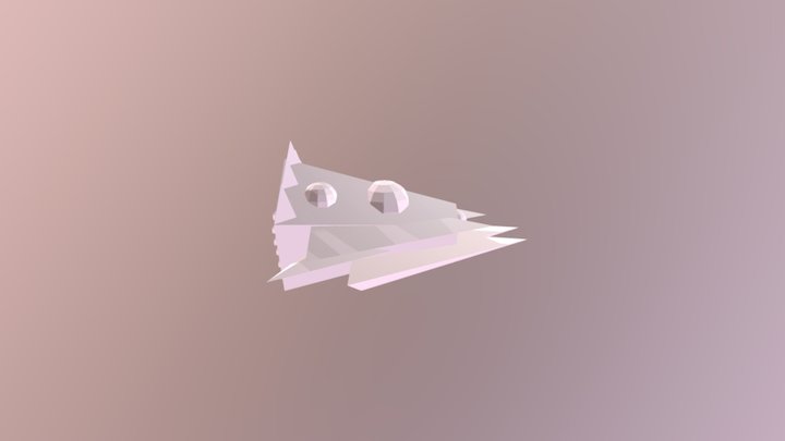 Triangle Space Ship 3D Model