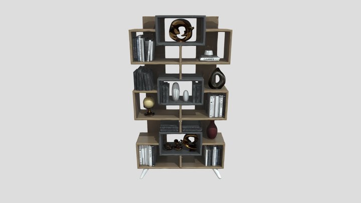 Modern Shelf Display 3D Model
