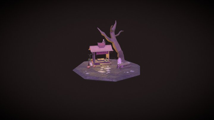 Halloween Food Cart 3D Model