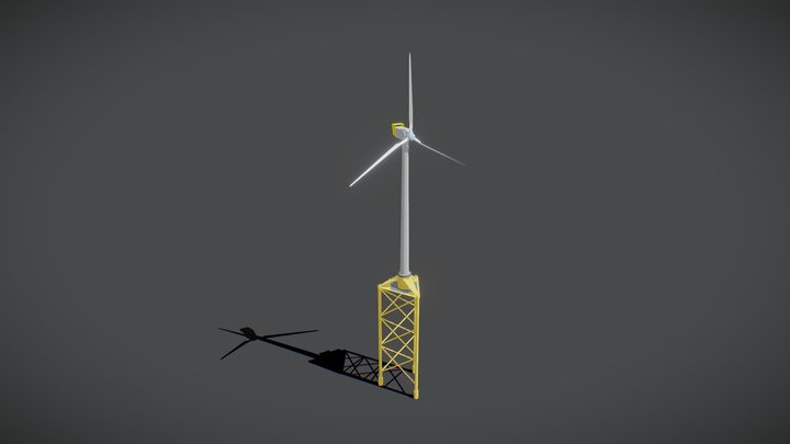 Floating Offshore Wind Turbine 3D Model