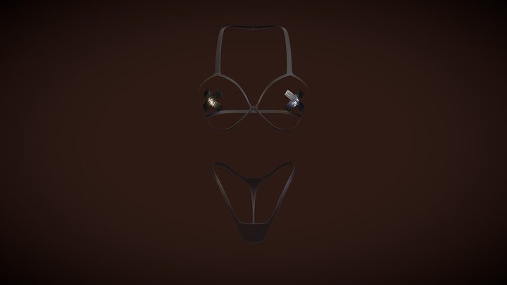 Cyberpunk - Stripper Underwear Clothing 3D Model