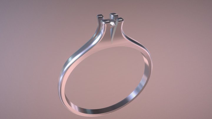 Ringmodel119 - Egagement ring 3D Model