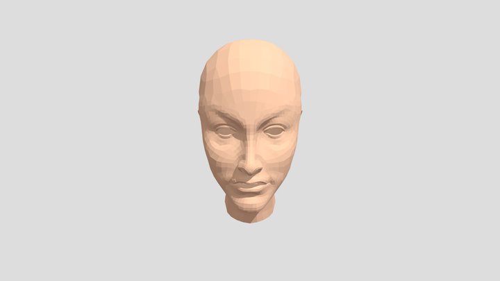 Female Head Basemesh 3D Model