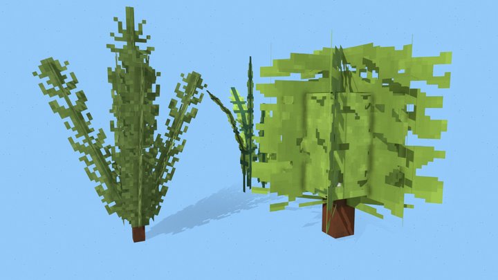 Plants Minecraft 3D Model